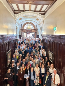 Group photo on stairs